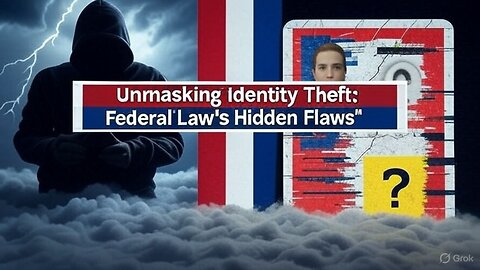 Identity Theft Exposed: Legal Gaps & Loopholes! #IdentityTheft #FederalLaw #IdentityTheftProtection #Cybercrime #FraudPrevention