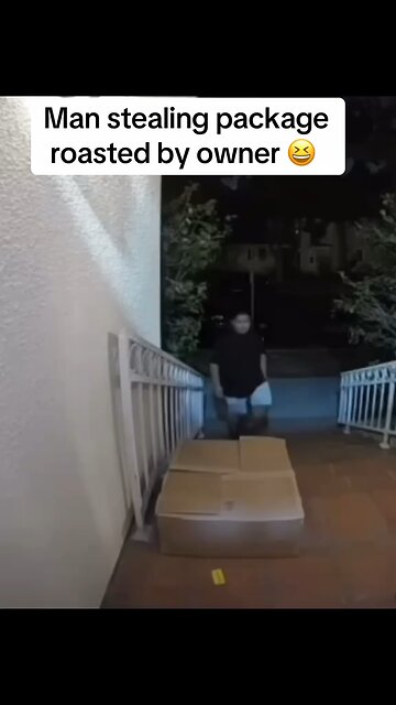 Man caught stealing package hilariously roasted by owner 😆📦 #PackageRoast #japd