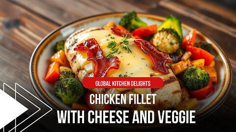 Chicken fillet in the oven with cheese and veggie| Global Kitchen Delights