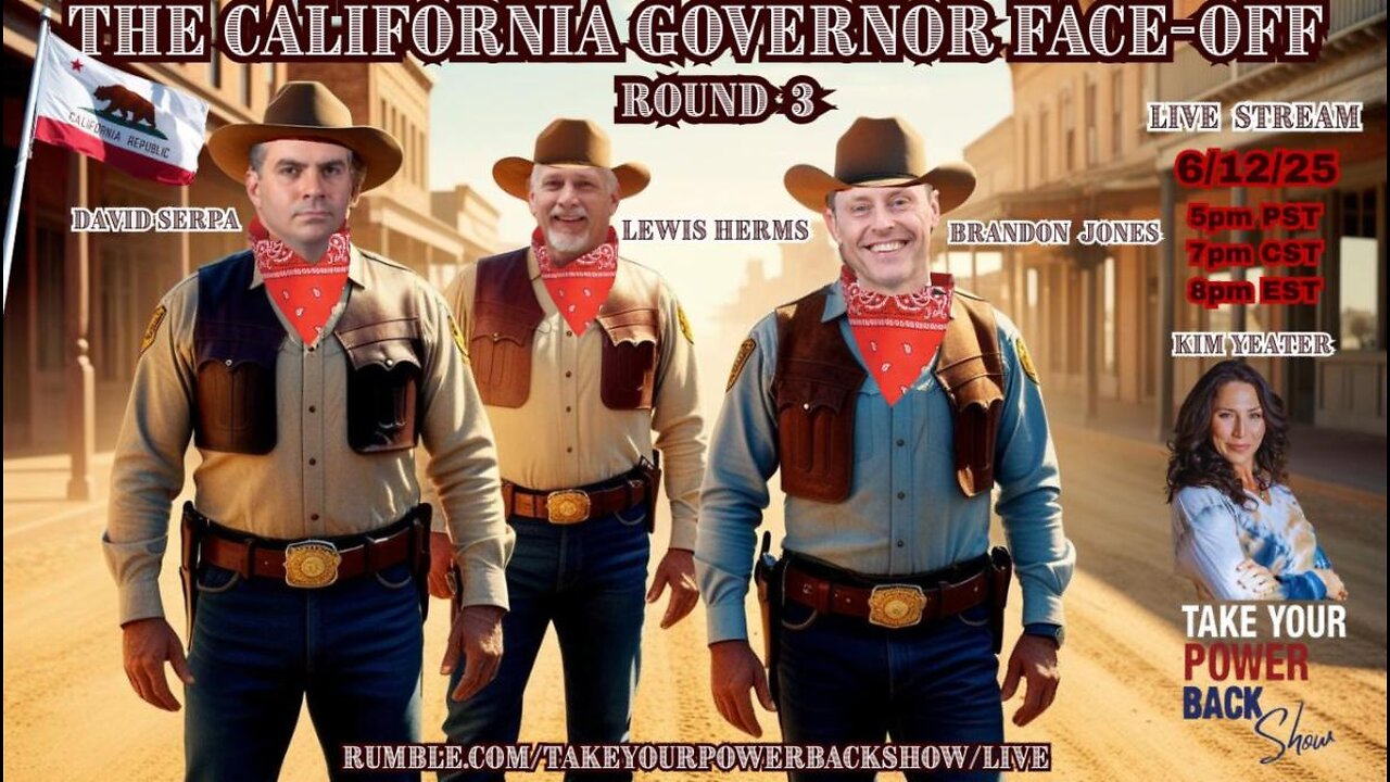 JOIN US TODAY-TAKE YOUR POWER BACK CALIFORNIA GOVERNOR FACEOFF & SHOWDOWN CONVO!!