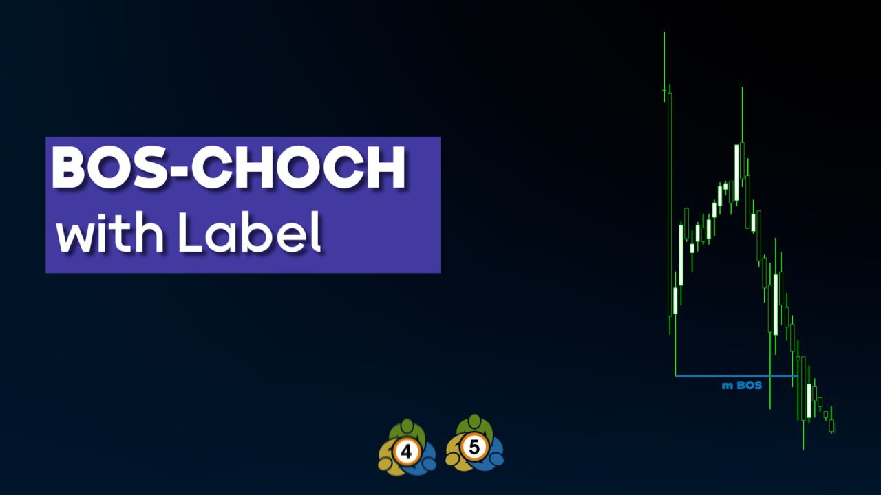 🧠 BOS-CHOCH with Label indicator (ICT) for MT4/5 - Free [#Tradingfinder]