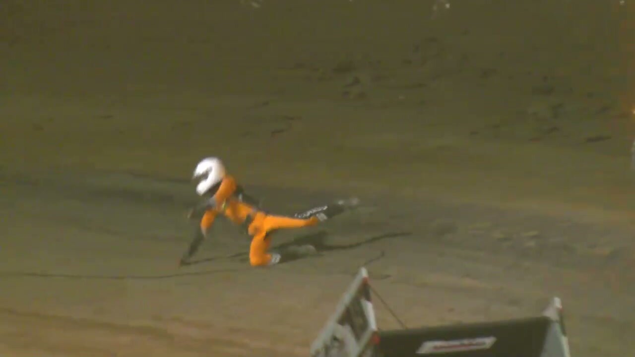 Track Worker "Tripped Over A Ladybug" Picking Up Debris At Central Arizona Speedway