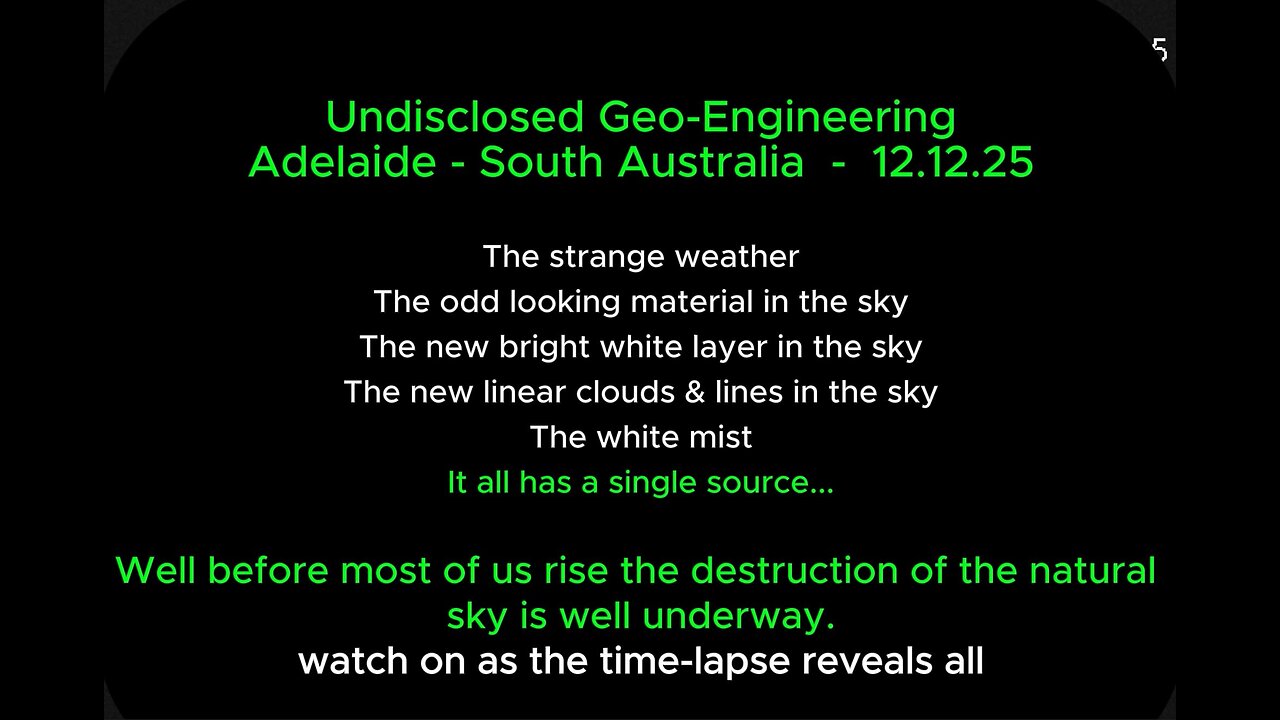 Geo-engineering at dawn : Adelaide : 12.12.25