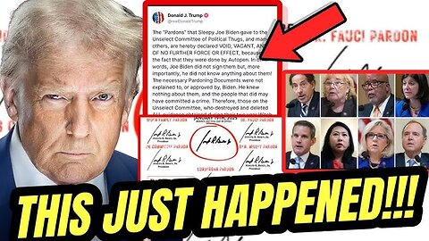 🚨DC in PANIC: Trump Declares Biden Pardons VOID, Will Prosecute Dr. Fauci & J6 Committee Criminals