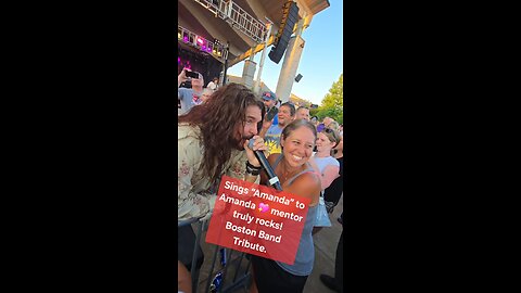Lead Singer of Boston Tribute Band - Don’t Look Back Serenades Amanda at Mentor Rocks Concert 2025