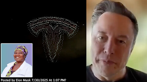 Dr. Stella Immanuel | Baphomet | Why Did Elon Musk Post a Video of This Aerial Tesla Drone Show Featuring BAPHOMET & a PENTAGRAM On July 30th 2025 at 1:07 PM? Why Does Tesla Mean "Side" or "Rib" In Hebrew (Genesis 2:22)?