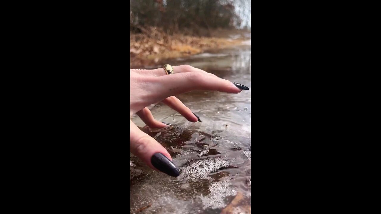 Icy Water & Ice Sounds ASMR | Relaxing Nature Sounds for Sleep & Focus #ASMR #NatureSounds #short