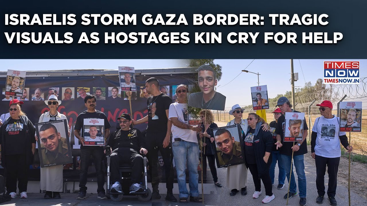 Israelis Storm Gaza Border, Chants Prayers For Hamas Hostages, Begs Trump To 'Help Stop War