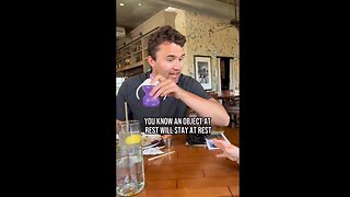 Erika Kirk just posted video of Charlie explaining Newton's law of gravity to his young daughter 😂❤️