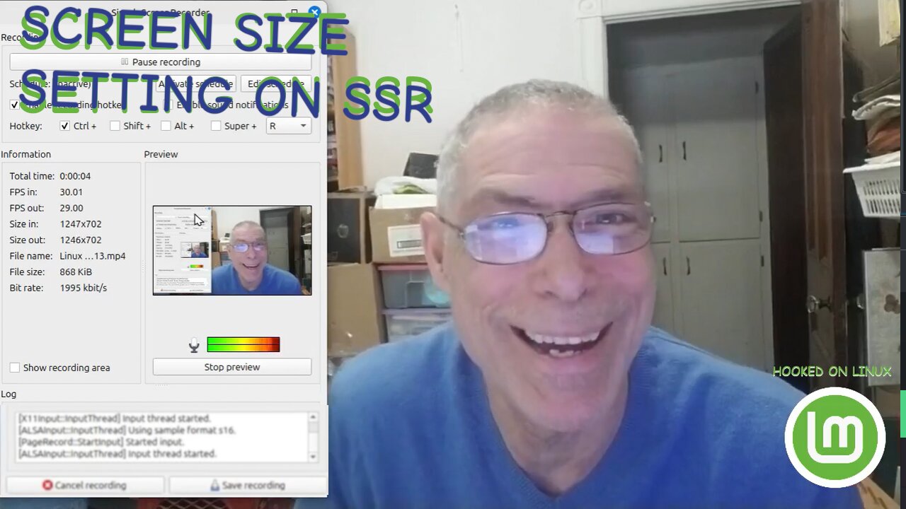 Screen Size Setting on Simple Screen Recorder