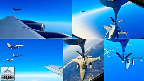 KC-135 Refuels F-35 and F-16 Over Greece in Epic RAMSTEIN FLAG 2024 Exercise