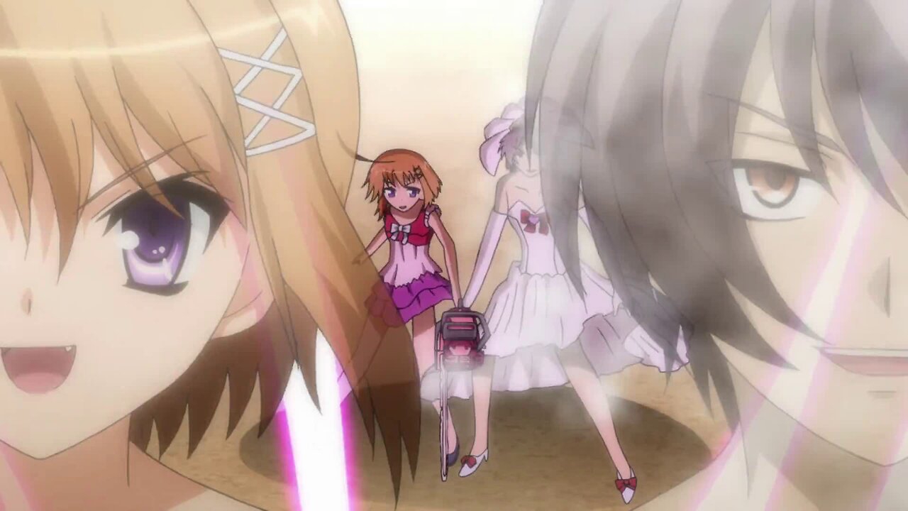 Is This A Zombie? Of The Dead - Ayumu and Haruna vs raccoon megalo