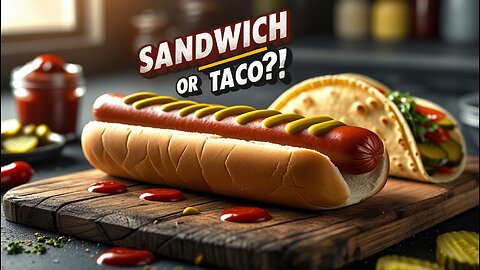 Is a hotdog a sandwich or a taco?