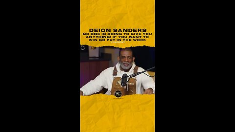 @deionsanders No one is going to give you anything! If you want to win go put in the work