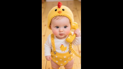 Cute Baby Says Hello Papa – Adorable Moment