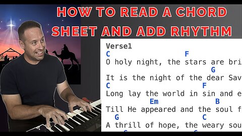 Learn To Play Piano | How To Read A Chord Sheet | O Holy Night Christmas Song | Web Piano Teacher