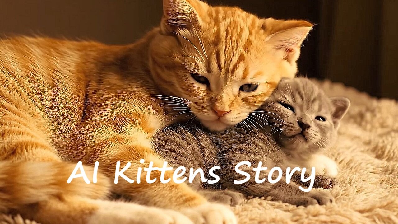 AI Kittens 🐾 Big Brother’s Love — Orange & Gray Kitten Story
