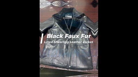 🔥 Women’s Black Faux Fur Lined Aviator Shearling Leather Jacket 🔥