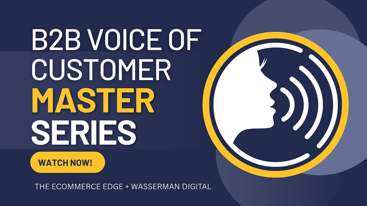 E572:📦B2B VOICE OF CUSTOMER EXCELLENCE | B2B MASTER SERIES WITH WASSERMAN DIGITAL - 1 OF 3