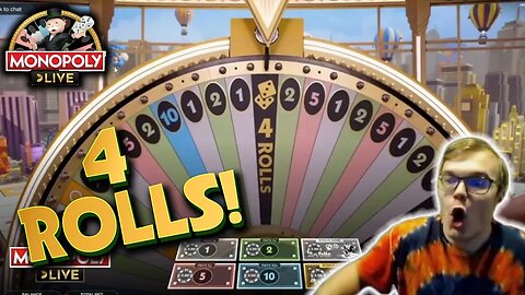 SHOCKING WIN ON 4 ROLLS MONOPOLY BONUS!