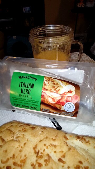 Eating Marketside Italian Hero Half Sub, Dbn, MI, 12/15/25