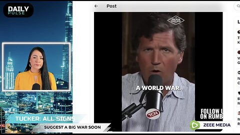 Tucker Carlson is warning that the United States is headed toward a major war