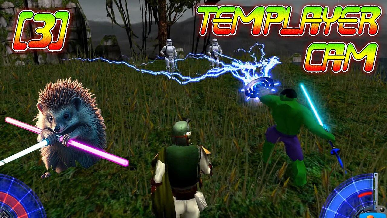 Teaching Skineri how to play Jedi Knight |3| Force Power Basics, Reborns + Rancor TEMPLAYER🎥 [CZ/EN]