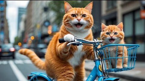 Cat story: Kitten Saw Mom’s Broken Bike… Secretly Collected Trash to Buy Her a New One ❤️🚲