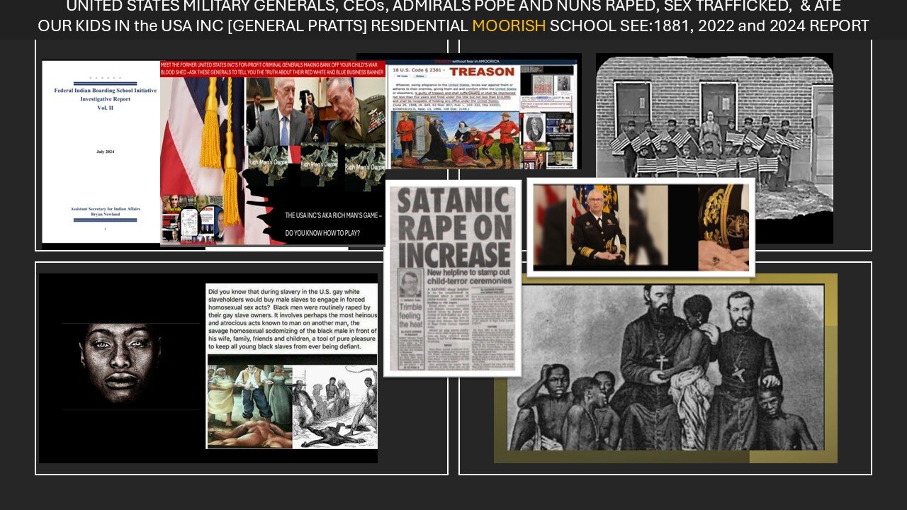 UNITED STATES INC, DOD & USA GENERALS YOU ARE NOT GETTING OUR GIVING MY PEOPLE (MOORS) REPARATIONS