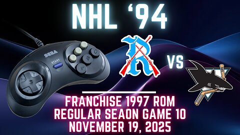 NHL '94 Franchise League (1997) - Rifles (Modano09) vs Sharks (Len){Genesis} - Game 10