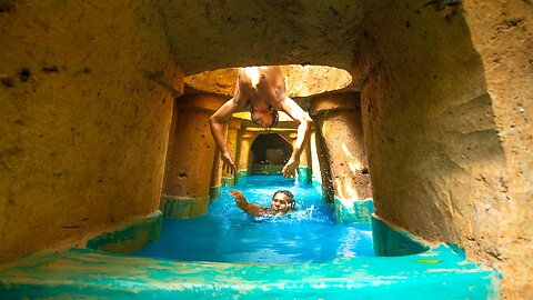 Build The Most Secret Deep Hole Underground Swimming Pool Villa By Ancient Skills