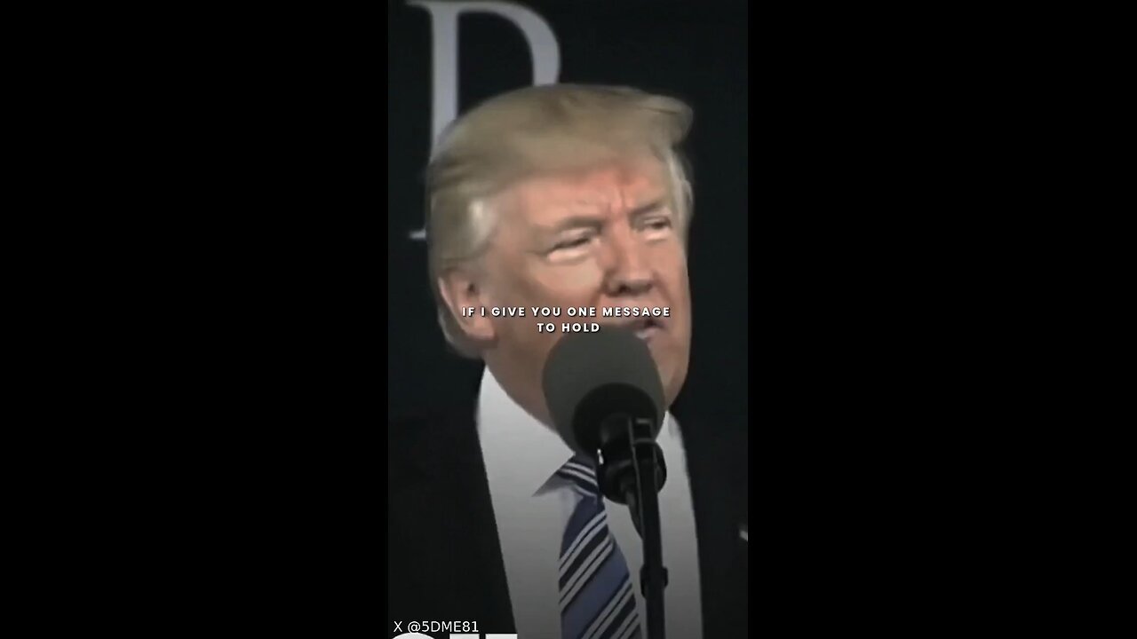 Motivational speach by President Donald Trump.