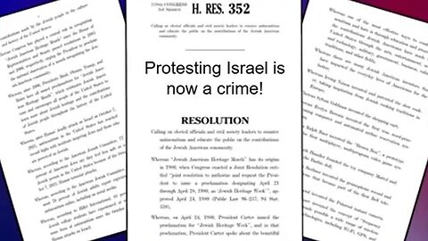 Jewish Supremacist Bill Passed to destroy free speech, protesting Israeli genocide now a crime!