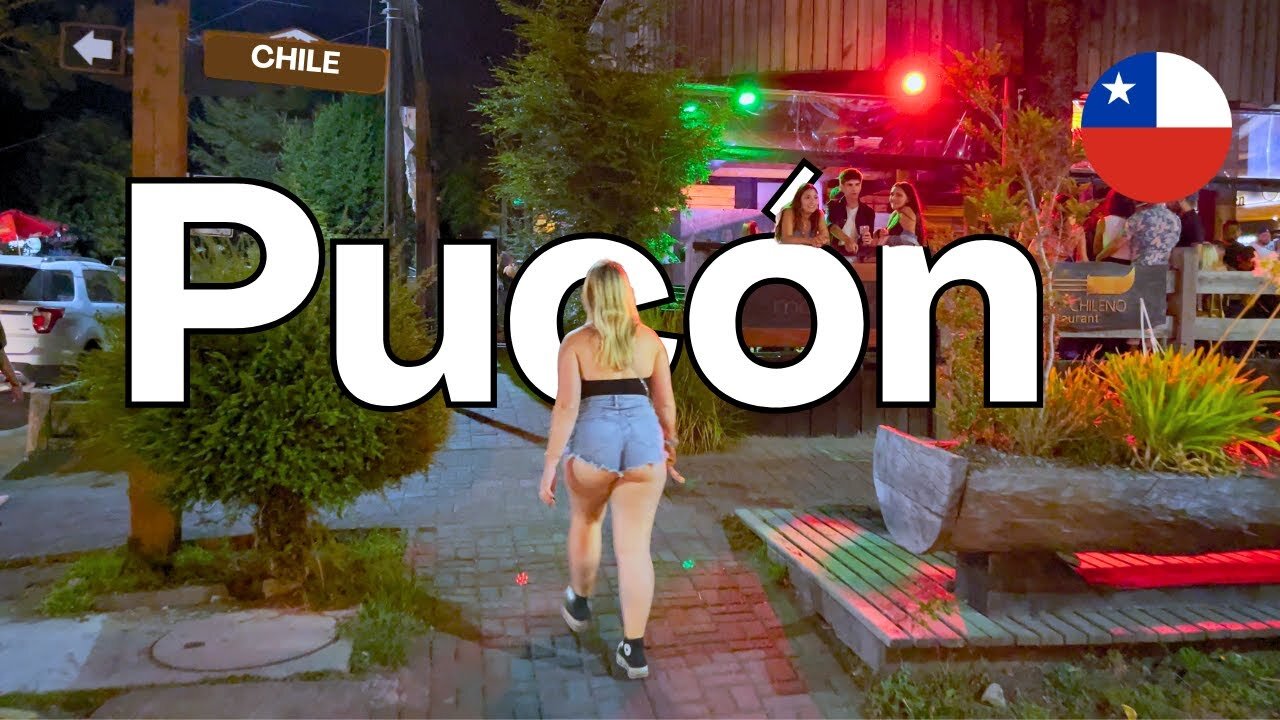 Summer in PUCON 🏖️ Beach & Nightlife | ☀️ Walking tour | CHILE | 4K