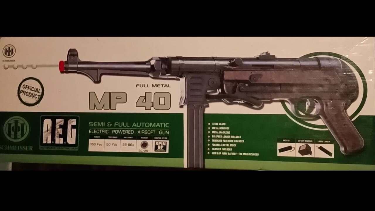 SCHMEISSER / A.E.G. MP 40, Full Automatic Electric Metal Airsoft, Trailer Teaser