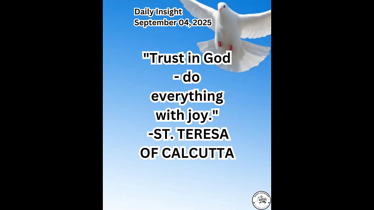Daily Insight September 04, 2025 #faith #saint #Insight