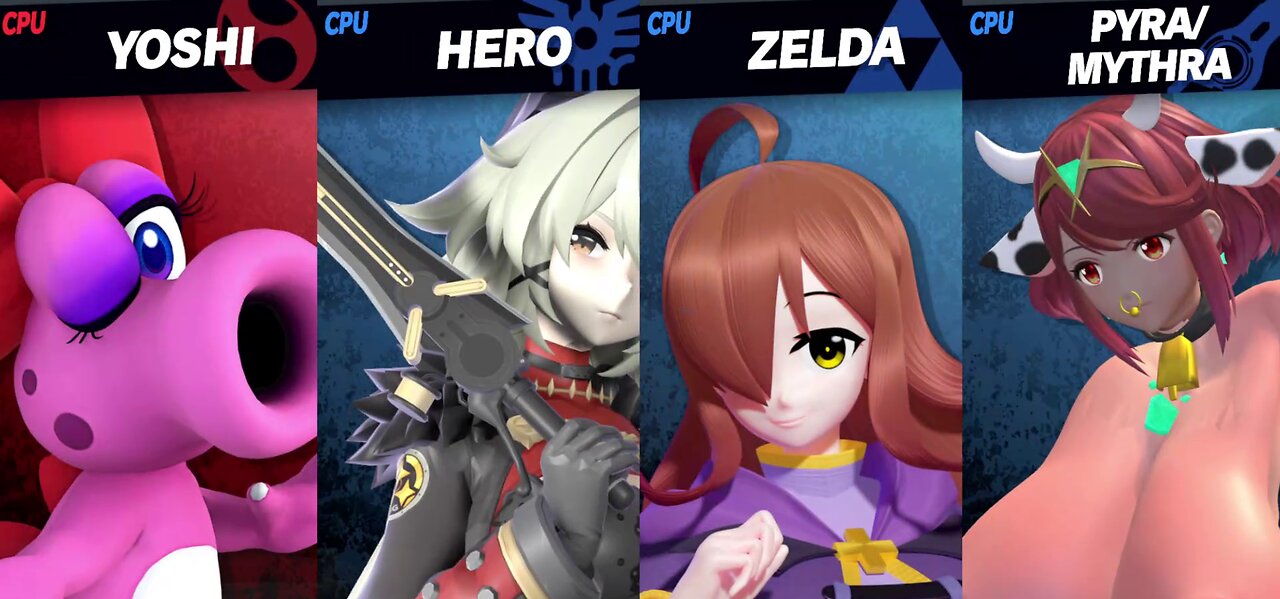 Birdo vs Caesar King & Wiz & Cow Pyra/Mythra [MAKI Member Request NSFW Rumble Exclusive]