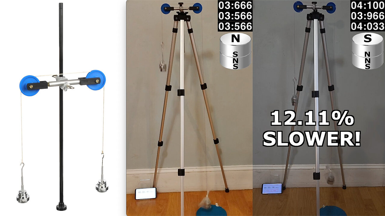 🔬#MESExperiments 50: Magnets in Repulsion Atwood Machine Drop Tests