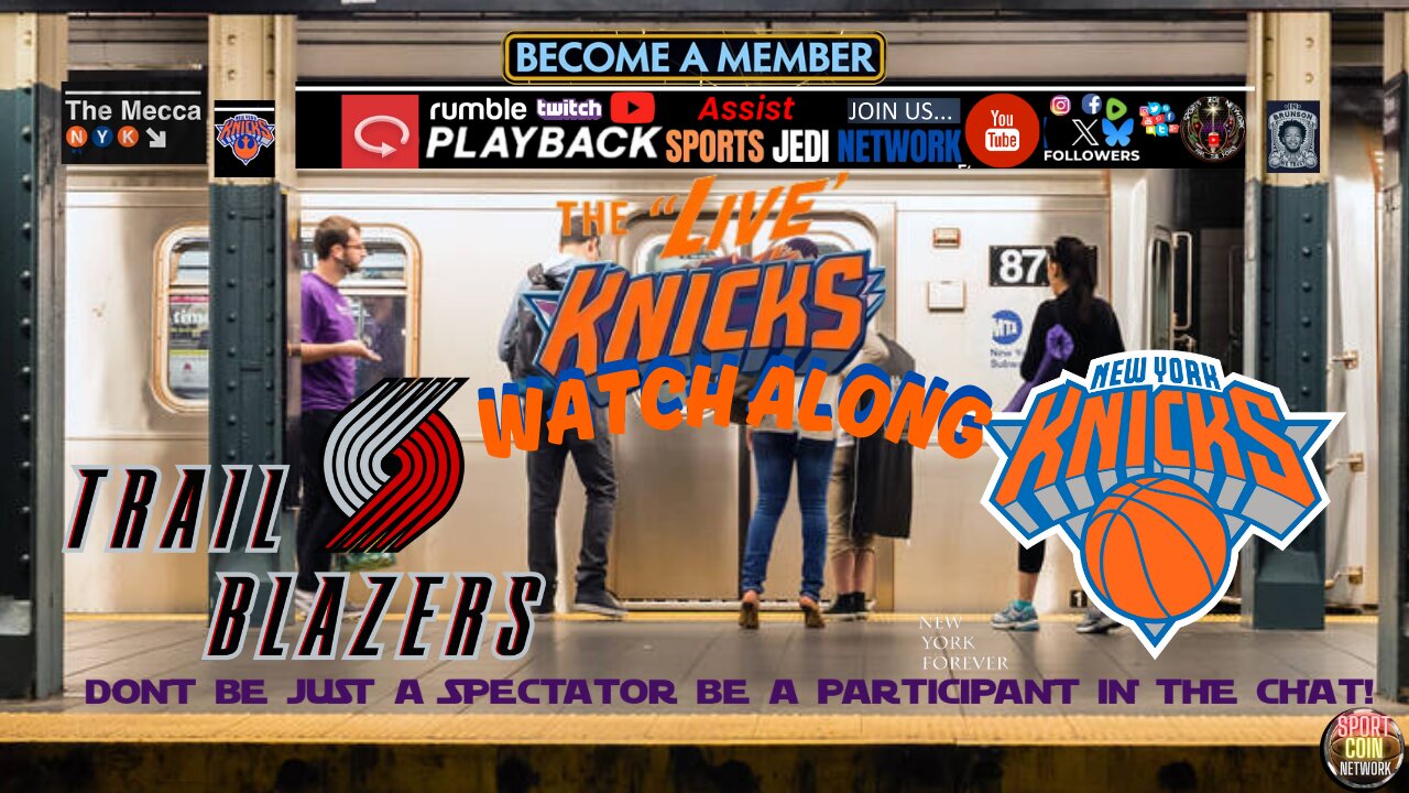 🏀Portland Trail Blazers at New York Knicks WATCH ALONG & REACT with SPORTS JEDI NETWORK