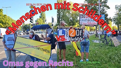 Live: ‼️Bericht von "Menschen mit Schildern" vs "Omas gegen Rechts"; #090925