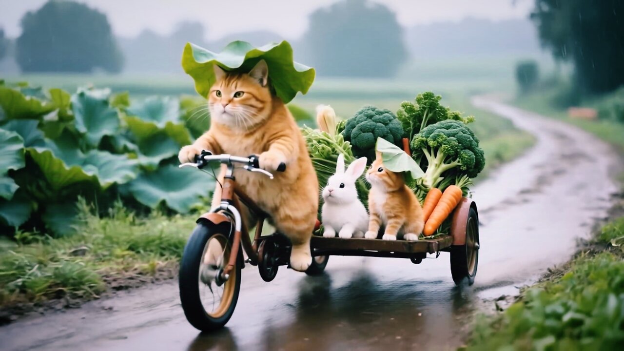Lolly and Mama Cat rescue a little bunny who finally feels happy again.