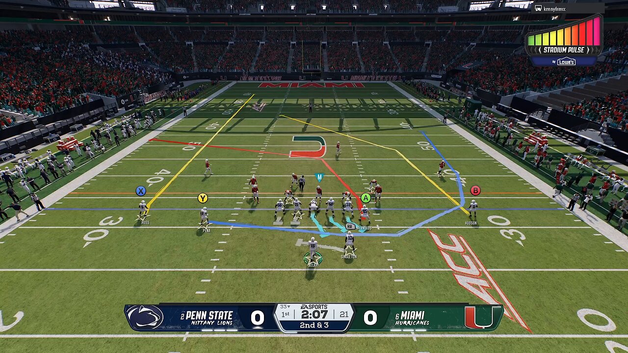 A perfect drive in EA College Football '26