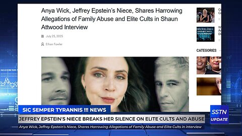 EPSTEIN'S NIECE BREAKS HER SILENCE ON ELITE CULTS AND CHILD SEX ABUSE