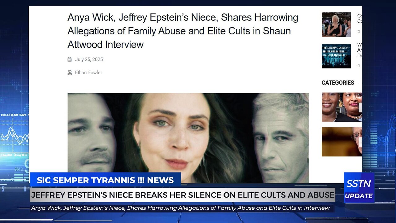 EPSTEIN'S NIECE BREAKS HER SILENCE ON ELITE CULTS AND CHILD SEX ABUSE