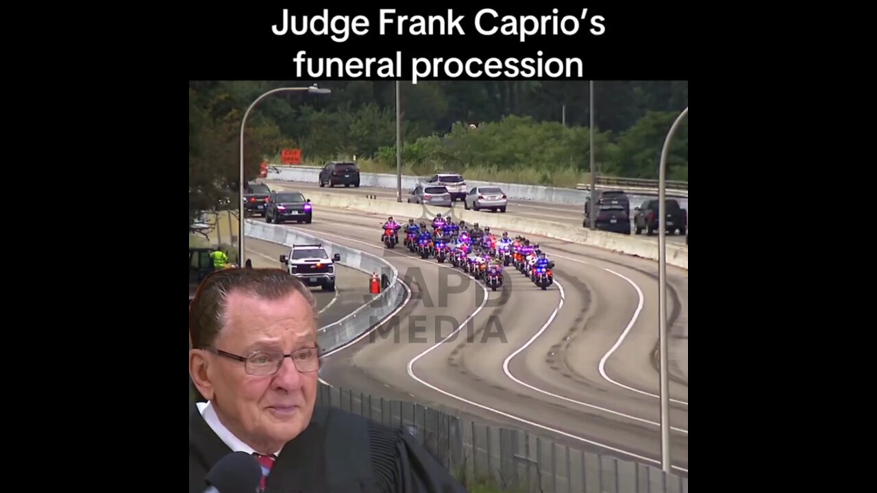 Judge Frank Caprio’s funeral procession escorted by police up Route 95 #frankcaprio #japd