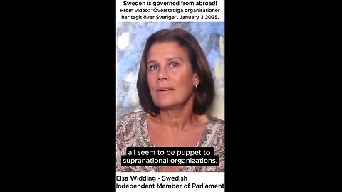 Elsa Widding - Sweden is governed from abroad