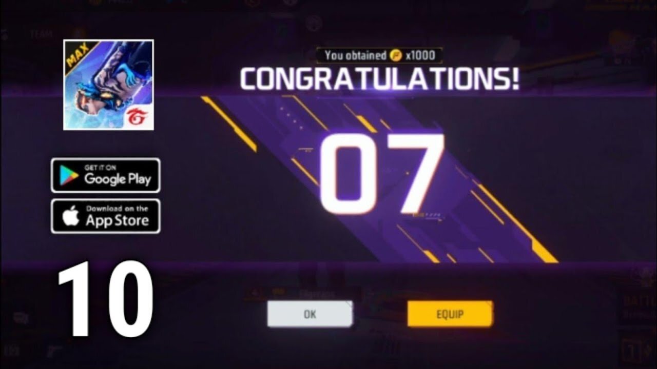 Free Fire MAX Gameplay - Walkthrough Part 10 Level Up 7 (iOS, Android) I Garena Free Fire MAX