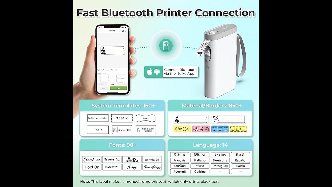 Nelko Label Maker Machine with Tape