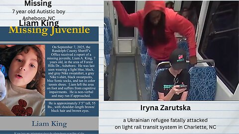 MISSING!! autistic boy Liam King, ATTACK on light rail NC