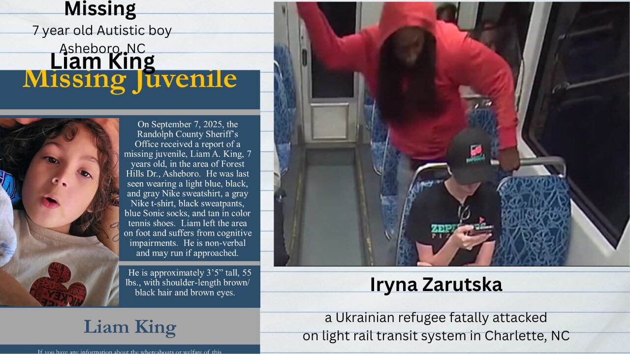 MISSING!! autistic boy Liam King, ATTACK on light rail NC